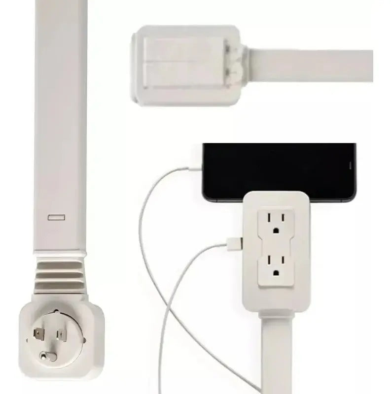 EnchufeFlex 360™ - Extensor de Pared Inteligente Giratorio 180°