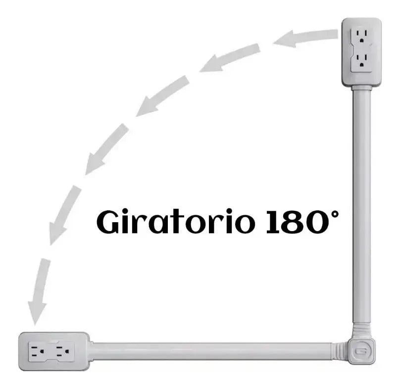 EnchufeFlex 360™ - Extensor de Pared Inteligente Giratorio 180°